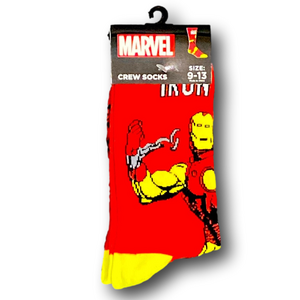 3/$20 Marvel Iron Man Funny Novelty Crew Socks - NWT